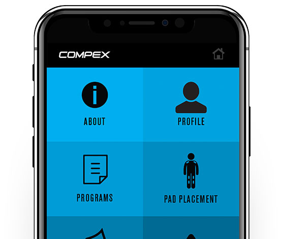 Compex Mini App - Menu Options